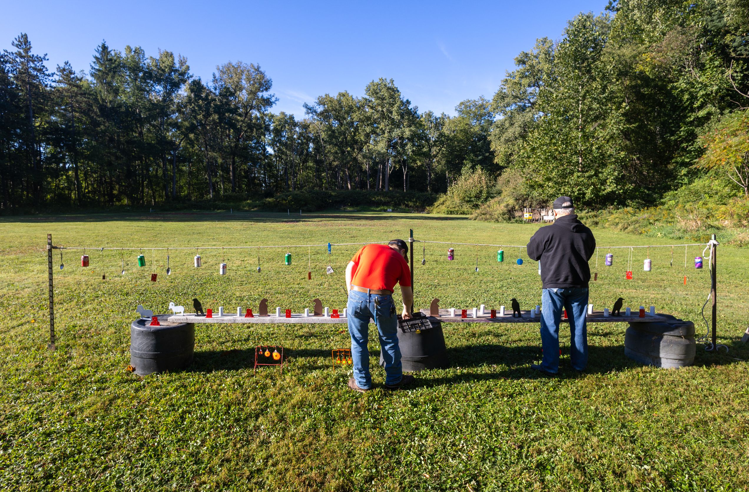 2026Sept26-020 Ten X setting up the air rifle targets.