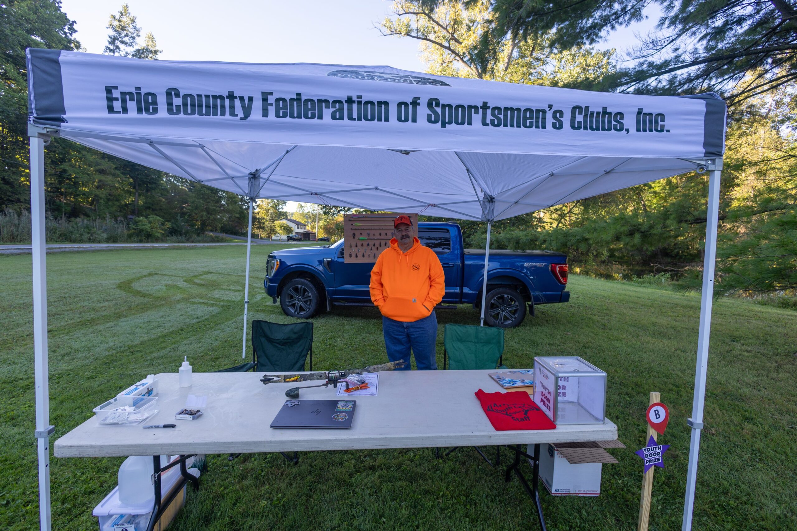 2026Sept26-042 Manning the Region 9 Youth Archery booth.