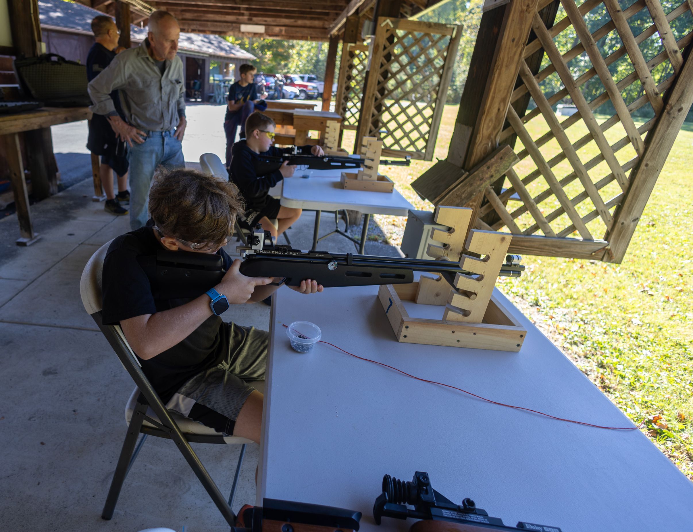 2026Sept26-053 Connor's buddy Kyle is eager to shoot some targets.