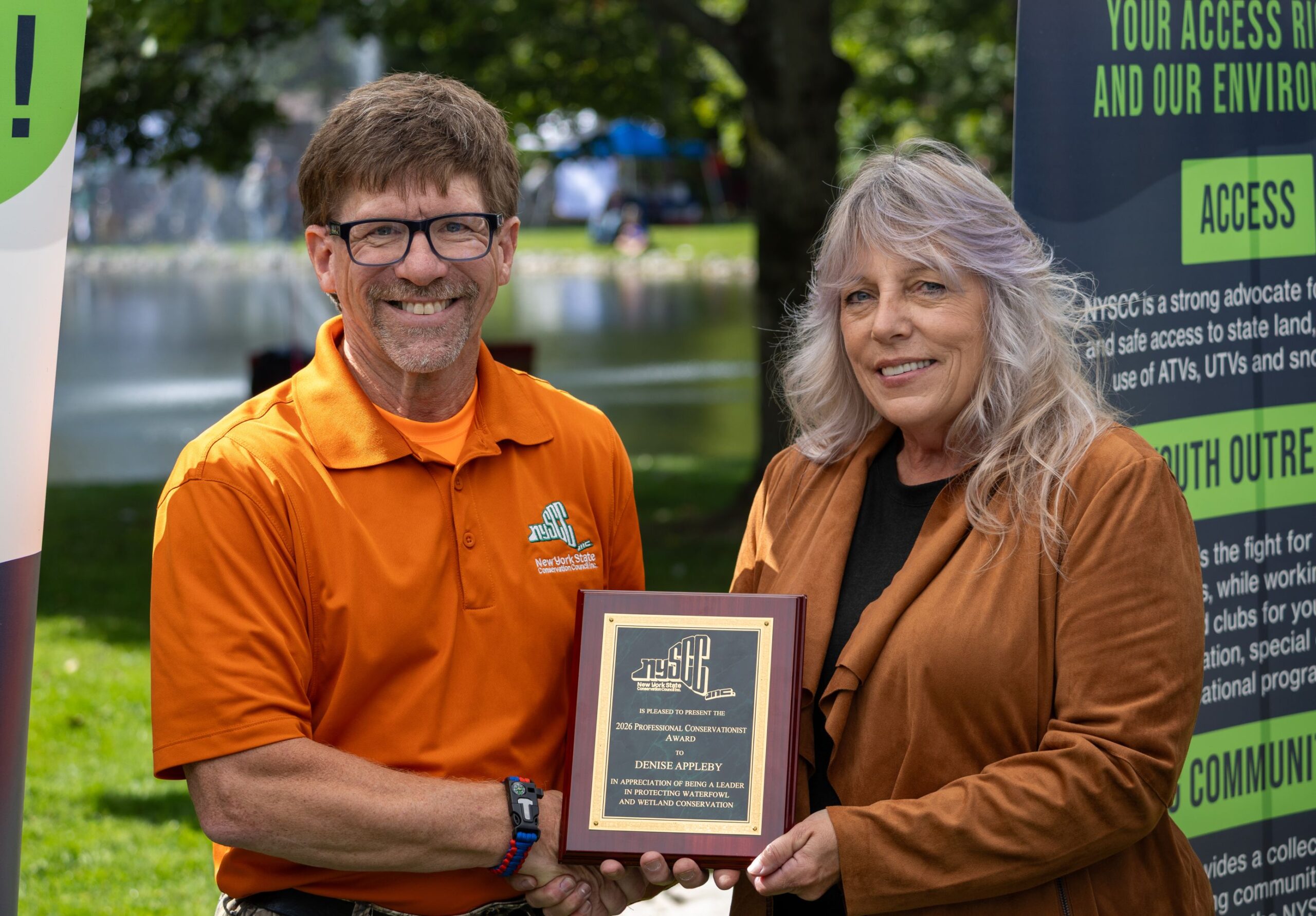 2026Sept26-062 Denise Appleby is presented an award from NYSCC President Brian Krawczyk