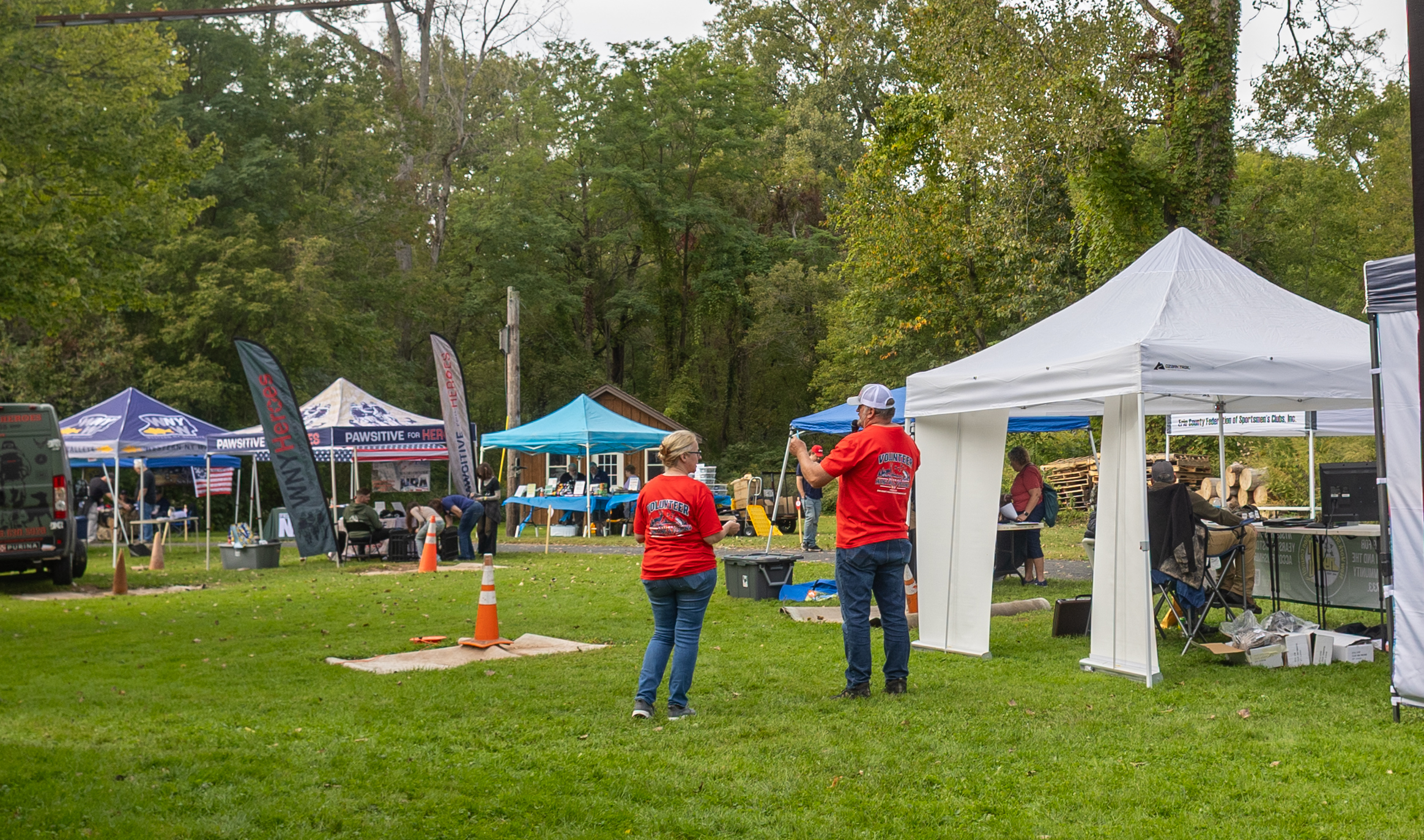 2026Sept26-108 NHFD Chairman Diane S. and Jim S. discuss the layout.